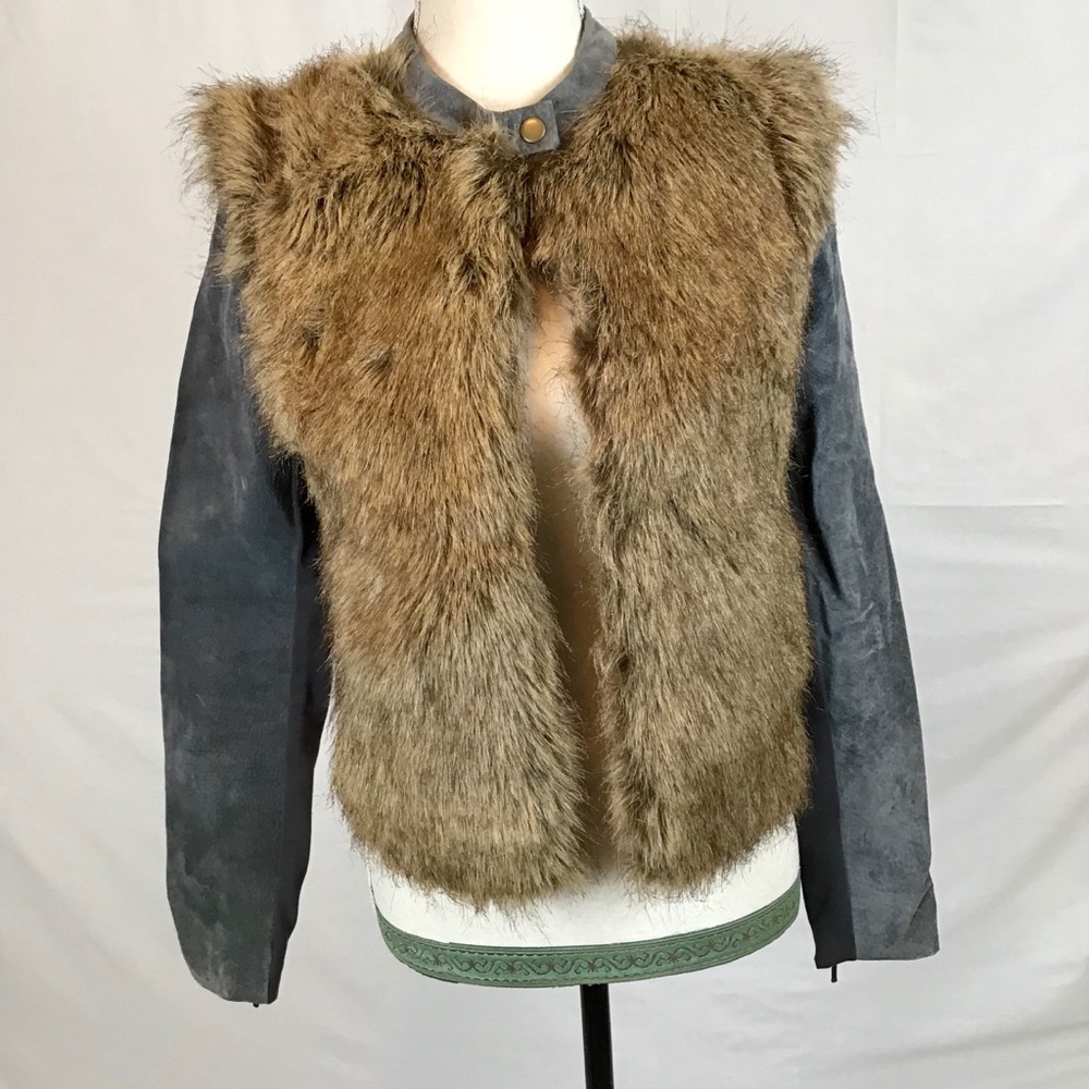 Twelfth Street by Cynthia Vincent Faux Fur Jacket